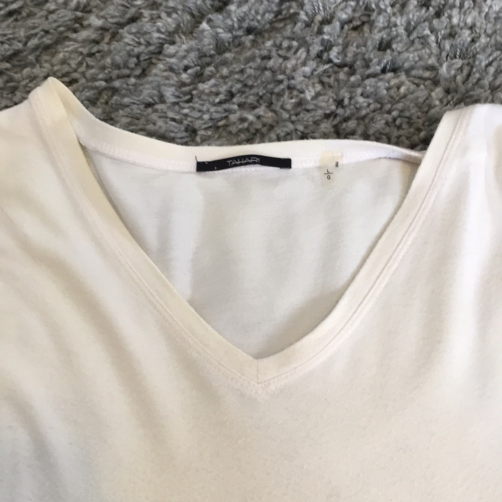Tahari Rayon V-Neck Tee